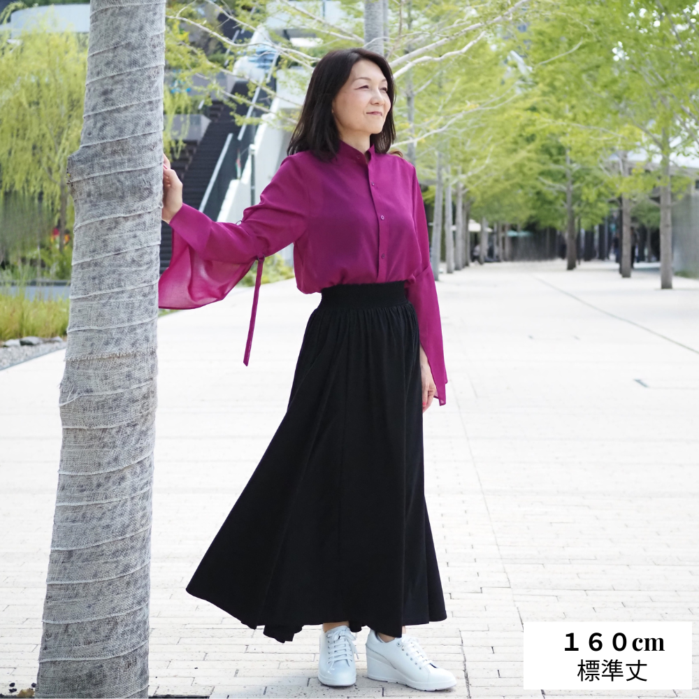 コットンウエストベルトサーキュラースカート(2WAY) – L`essence
