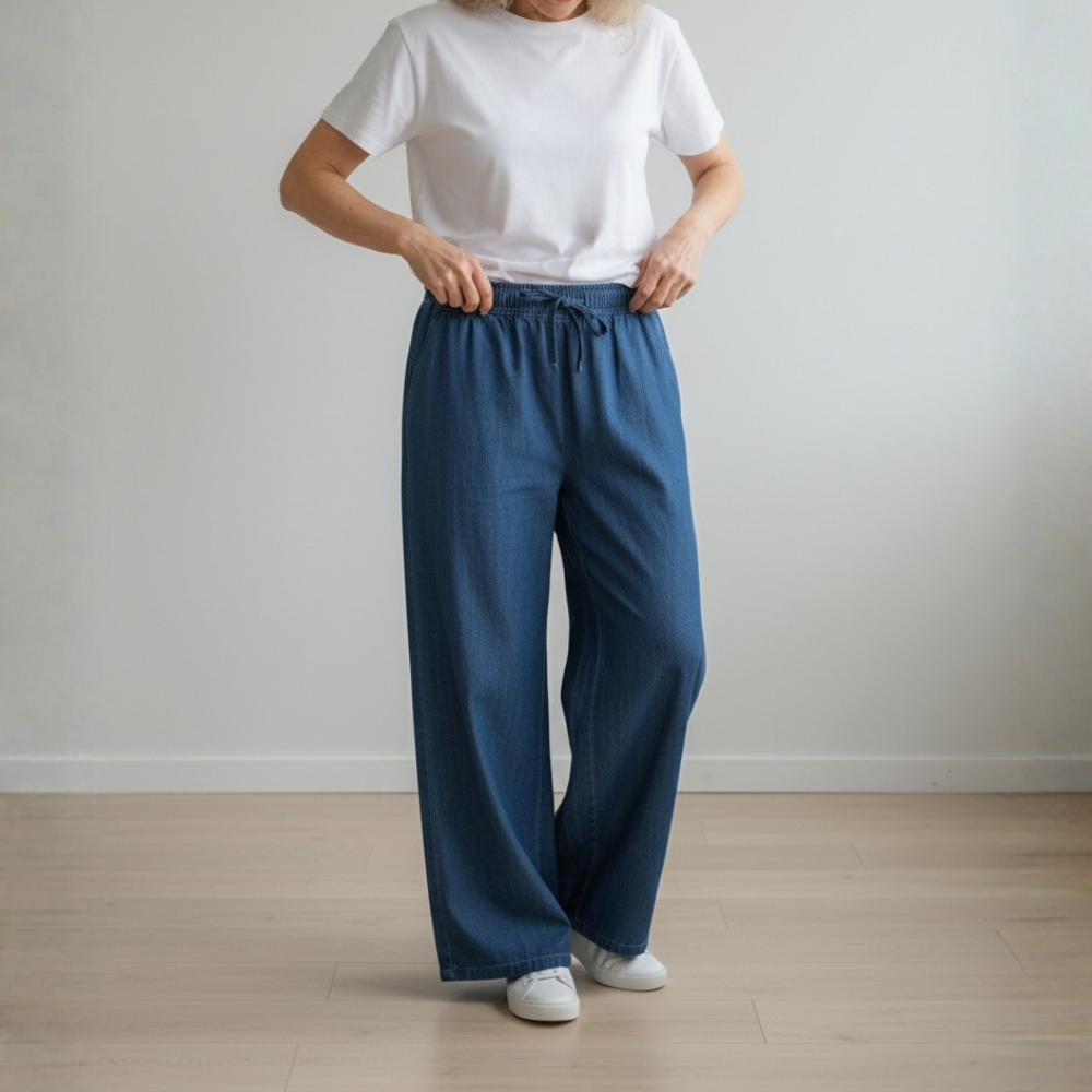 デニムワイドパンツ