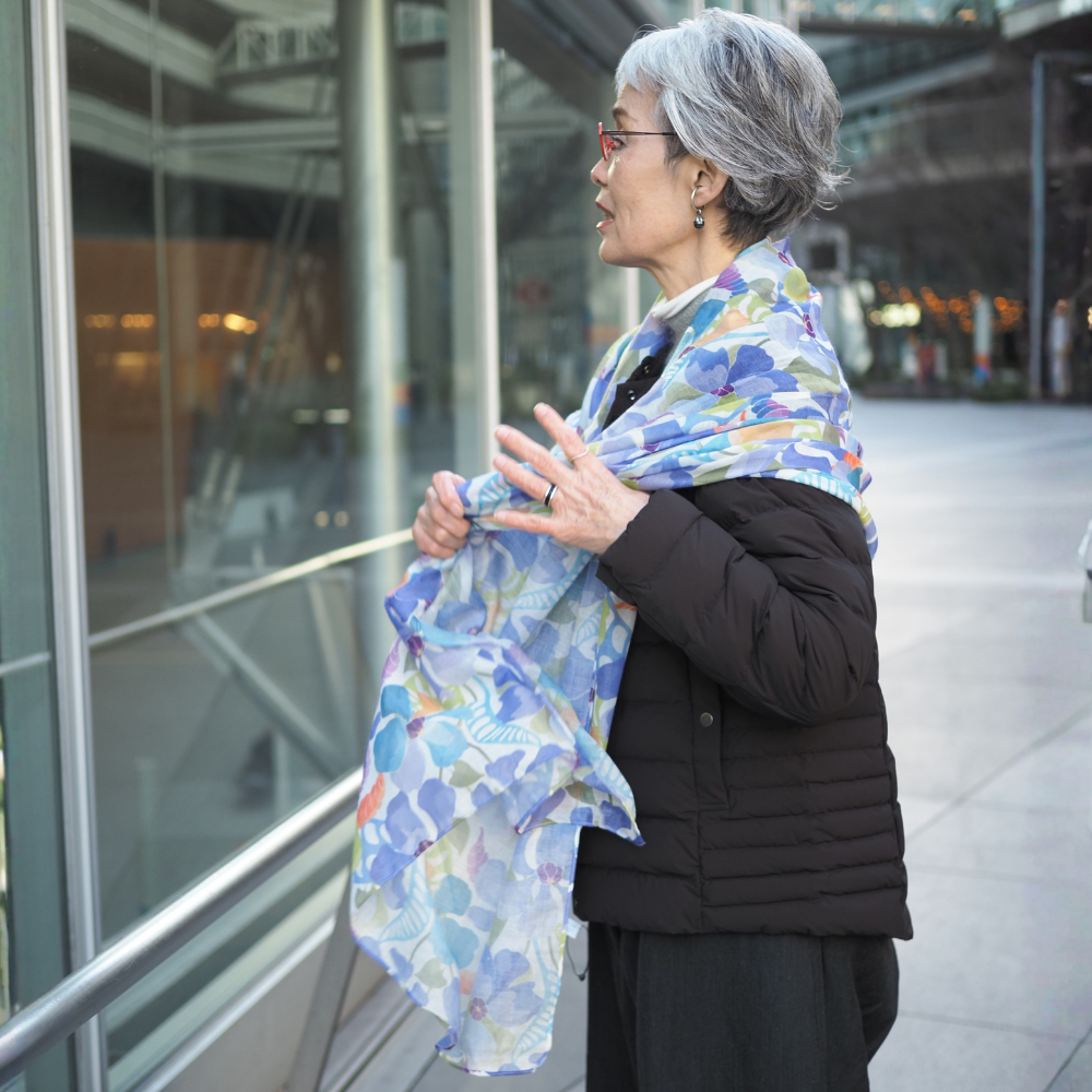 フラワーストール　パープル