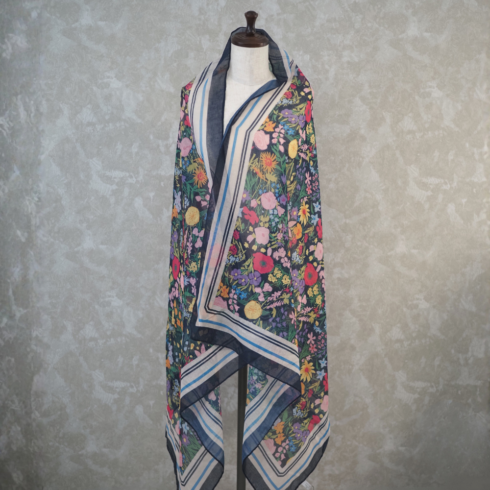 フラワーストール　ネイビー