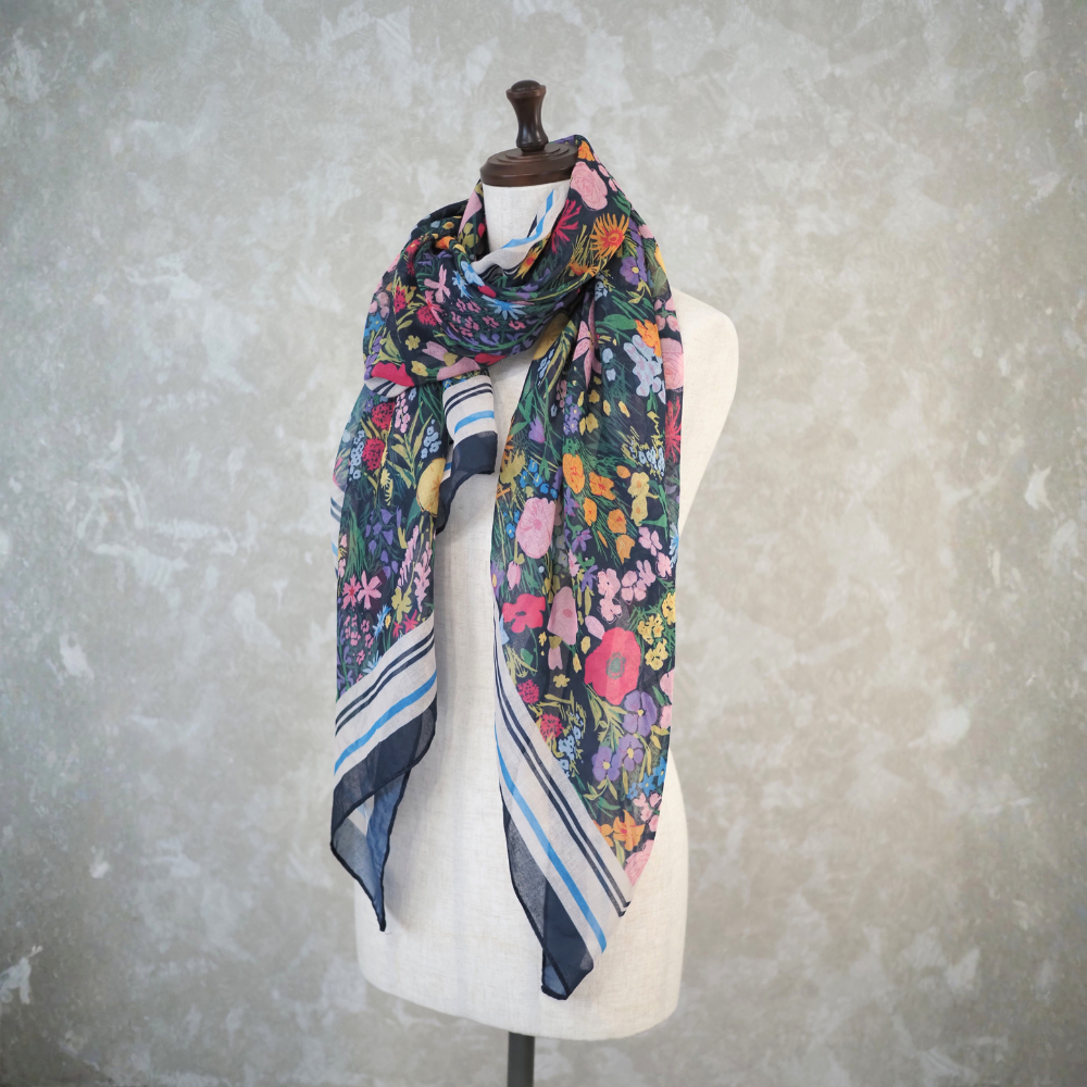 フラワーストール　ネイビー